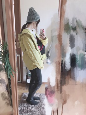 「Right-on（ライトオン）のアイテム（マウンテンパーカー）」を使った、はっつ～さん（レディース・155cm）の春コーディネート