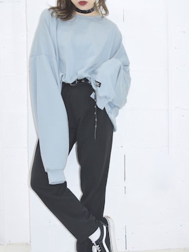 「A.D.G（エーディージー）のアイテム（スウェット）」を使った、A.D.Gさん（レディース・150cm）の冬コーディネート