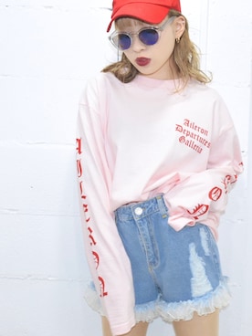 「A.D.G（エーディージー）のアイテム（帽子）」を使った、A.D.Gさん（レディース・150cm）の冬コーディネート