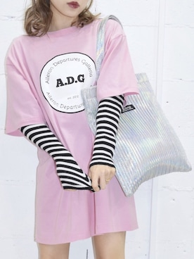 「A.D.G」｜「アイテム（バッグ）」を使った、A.D.Gさん（レディース・150cm）の冬コーディネート