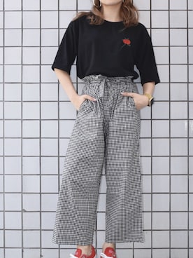 「バラ柄」｜A.D.Gさん（レディース・150cm）の夏コーディネート