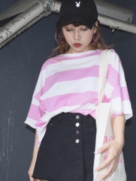 「A.D.G（エーディージー）のアイテム（帽子）」を使った、A.D.Gさん（レディース・150cm）の夏コーディネート