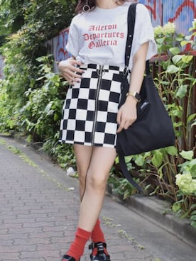 「アイテム（ソックス/靴下、イエロー系）」を使った、A.D.Gさん（レディース・150cm）の夏コーディネート