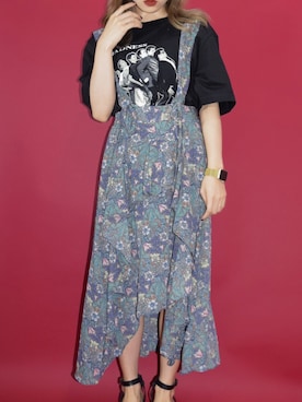 「アイテム（ジャンパースカート）」を使った、A.D.Gさん（レディース・150cm）の夏コーディネート