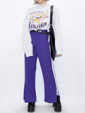 「A.D.G（エーディージー）のアイテム（スウェット）」を使った、A.D.Gさん（レディース・150cm）の春コーディネート