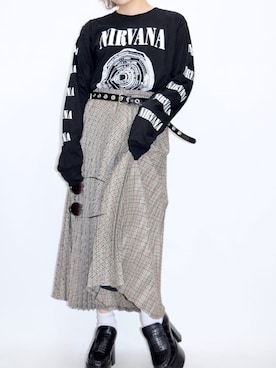 「プリーツ」｜A.D.Gさん（レディース・150cm）の春コーディネート