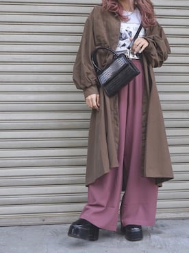 「A.D.G（エーディージー）のアイテム（シャツワンピース）」を使った、A.D.Gさん（レディース・150cm）の春コーディネート