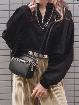 「A.D.G（エーディージー）のアイテム（スウェット）」を使った、A.D.Gさん（レディース・150cm）の春コーディネート