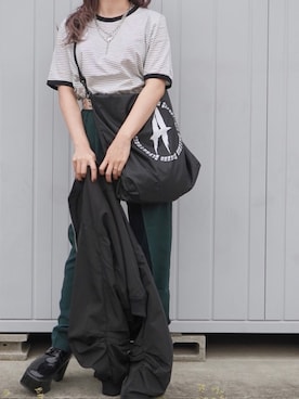 「ボーダーTシャツ」｜「アイテム（その他）」を使った、A.D.Gさん（レディース・150cm）の春コーディネート