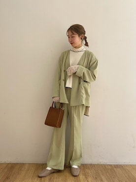 「w closet（ダブルクローゼット）のアイテム（その他アウター）」を使った、washikitaさん（レディース・153cm）の春コーディネート
