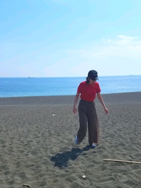 「ANDGEEBEE（アンジービー）のアイテム（キャップ）」を使った、natsumiさん（レディース・168cm）の夏コーディネート