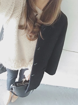 「NATURAL BEAUTY BASIC（ナチュラルビューティーベーシック）のアイテム（その他アウター）」を使った、min_min﻿さん（レディース・151cm）の冬コーディネート
