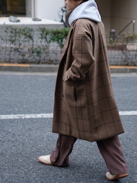 「INTER FACTORY（インターファクトリー）のファッションインフルエンサー じーの × INTER FACTORY　2wayワイドパンツ（その他パンツ）」を使った、　shunさん（メンズ・167cm）の冬コーディネート