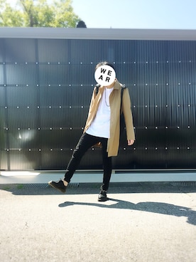 「Dr. Martens（ドクターマーチン）のDr.Martens (ドクターマーチン)/1461 3EYE GIBSON SHOES（その他シューズ）」を使った、Syoさん（メンズ・168cm）の春コーディネート