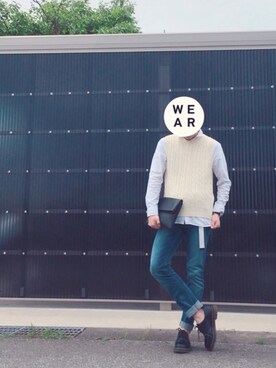 「Dr. Martens（ドクターマーチン）のDr.Martens (ドクターマーチン)/1461 3EYE GIBSON SHOES（その他シューズ）」を使った、Syoさん（メンズ・168cm）の春コーディネート