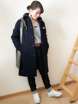 「PAR ICI」｜「アイテム（その他アウター）」を使った、Kiyoさん（レディース・149cm）の冬コーディネート