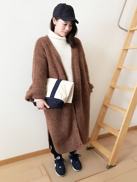 「PAR ICI」｜「アイテム（帽子）」を使った、Kiyoさん（レディース・149cm）の冬コーディネート