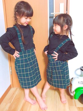 「5歳」｜「アイテム（その他トップス）」を使った、ichika&yuika&eitoさん（キッズ・110cm）の秋コーディネート