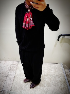 「RAGEBLUE（レイジブルー）のアイテム（モカシン/デッキシューズ）」を使った、Tacchanさん（メンズ・170cm）の冬コーディネート