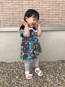「ボタニカル」｜emちゃんさん（キッズ・74cm）の夏コーディネート