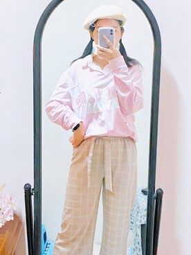 「WC（ダブル シー）のアイテム（Tシャツ/カットソー）」を使った、caroline洛琳💖さん（レディース・168cm）の冬コーディネート