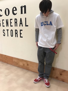 「UCLA」｜ゆうさんさん（メンズ・178cm）の冬コーディネート