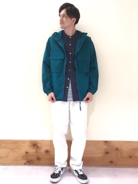 「マリンコーデ」｜「アイテム（ブルゾン）」を使った、ゆうさんさん（メンズ・178cm）の春コーディネート