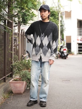 「MR.OLIVE（ミスターオリーブ）のアイテム」を使った、手嶋 祐生さん（メンズ・171cm）の秋コーディネート