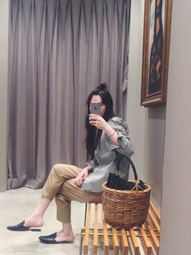 「チョーカー」｜「アイテム（スリッポン）」を使った、Ｒさん（レディース・161cm）の夏コーディネート