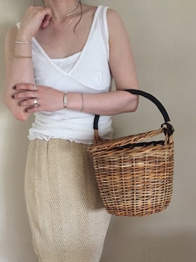 「PETIT BATEAU（プチバトー）のアイテム（キャミソール）」を使った、Ｒさん（レディース・161cm）の夏コーディネート