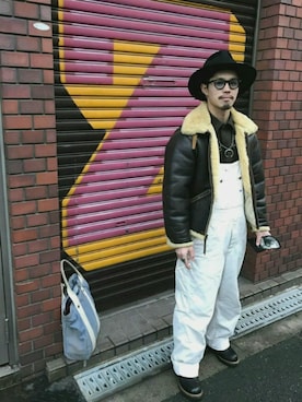 「Buzz Rickson's（バズリクソンズ）のアイテム（その他アウター）」を使った、reincarnationさん（メンズ・168cm）の冬コーディネート