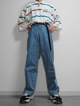 「doublet（ダブレット）のアイテム（ポロシャツ）」を使った、RINTAROさん（メンズ・168cm）の冬コーディネート