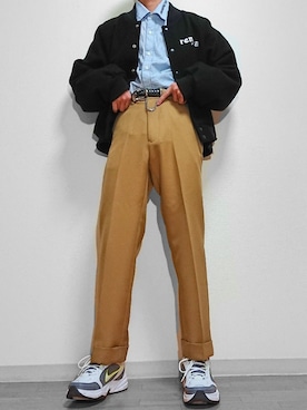 「mode」｜「アイテム（スタジャン）」を使った、RINTAROさん（メンズ・168cm）の春コーディネート