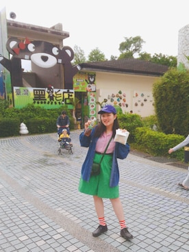 「a la sha（-）のアイテム」を使った、賴韻文さん（レディース・161cm）の春コーディネート