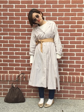 「H&M DIVIDED（エイチアンドエム　ディヴァイデッド）のアイテム（バレエシューズ）」を使った、furuuutyさん（レディース・157cm）の春コーディネート