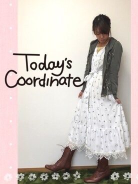 「axes femme（アクシーズファム）のアイテム（ブルゾン）」を使った、みゃひとんさん（レディース・158cm）の冬コーディネート