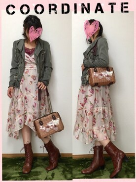 「axes femme（アクシーズファム）のアイテム（ブルゾン）」を使った、みゃひとんさん（レディース・158cm）の春コーディネート