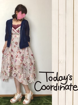 「axes femme（アクシーズファム）のアイテム（パーカー）」を使った、みゃひとんさん（レディース・158cm）の春コーディネート