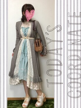 「axes femme（アクシーズファム）のアイテム（かごバッグ）」を使った、みゃひとんさん（レディース・158cm）の春コーディネート