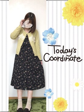 「Honeys」｜「アイテム（シャツワンピース）」を使った、みゃひとんさん（レディース・158cm）の春コーディネート