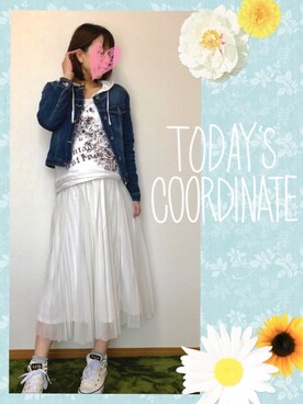 「L'EST ROSE（レストローズ）のアイテム（トップス）」を使った、みゃひとんさん（レディース・158cm）の春コーディネート