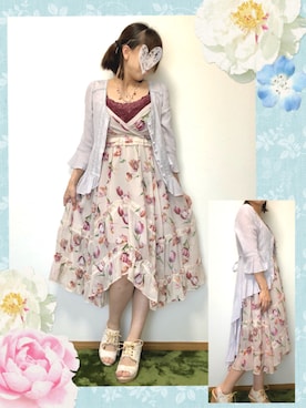 「axes femme（アクシーズファム）のアイテム（キャミソール）」を使った、みゃひとんさん（レディース・158cm）の春コーディネート