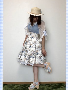 「axes femme POETIQUE（アクシーズファムポエティック）のアイテム（Tシャツ/カットソー）」を使った、みゃひとんさん（レディース・158cm）の春コーディネート