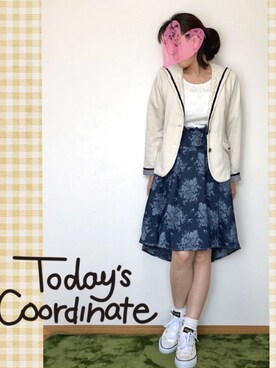 「axes femme（アクシーズファム）のアイテム（パーカー）」を使った、みゃひとんさん（レディース・158cm）の春コーディネート