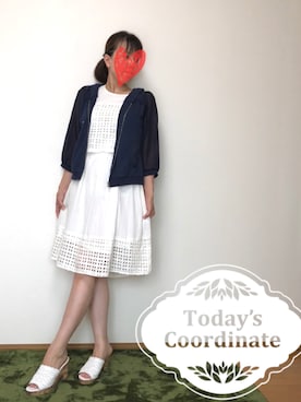 「axes femme（アクシーズファム）のアイテム（パーカー）」を使った、みゃひとんさん（レディース・158cm）の夏コーディネート