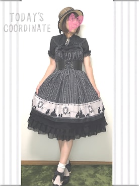 「axes femme（アクシーズファム）のアイテム（ジャンパースカート）」を使った、みゃひとんさん（レディース・158cm）の秋コーディネート