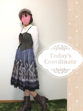 「axes femme（アクシーズファム）のアイテム（ハンチング/ベレー帽）」を使った、みゃひとんさん（レディース・158cm）の秋コーディネート