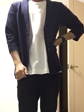 「Right-on（ライトオン）のアイテム（カーディガン/ボレロ）」を使った、ありけんさん（メンズ・156cm）の春コーディネート
