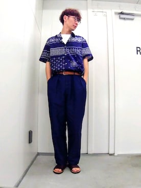 「EDIFICE LA BOUCLE（エディフィスラブークル）のアイテム」を使った、kazuboxさん（メンズ・177cm）の夏コーディネート