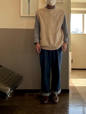 「アイテム（スリッポン）」を使った、MHRさん（メンズ・165cm・20代）の春コーディネート